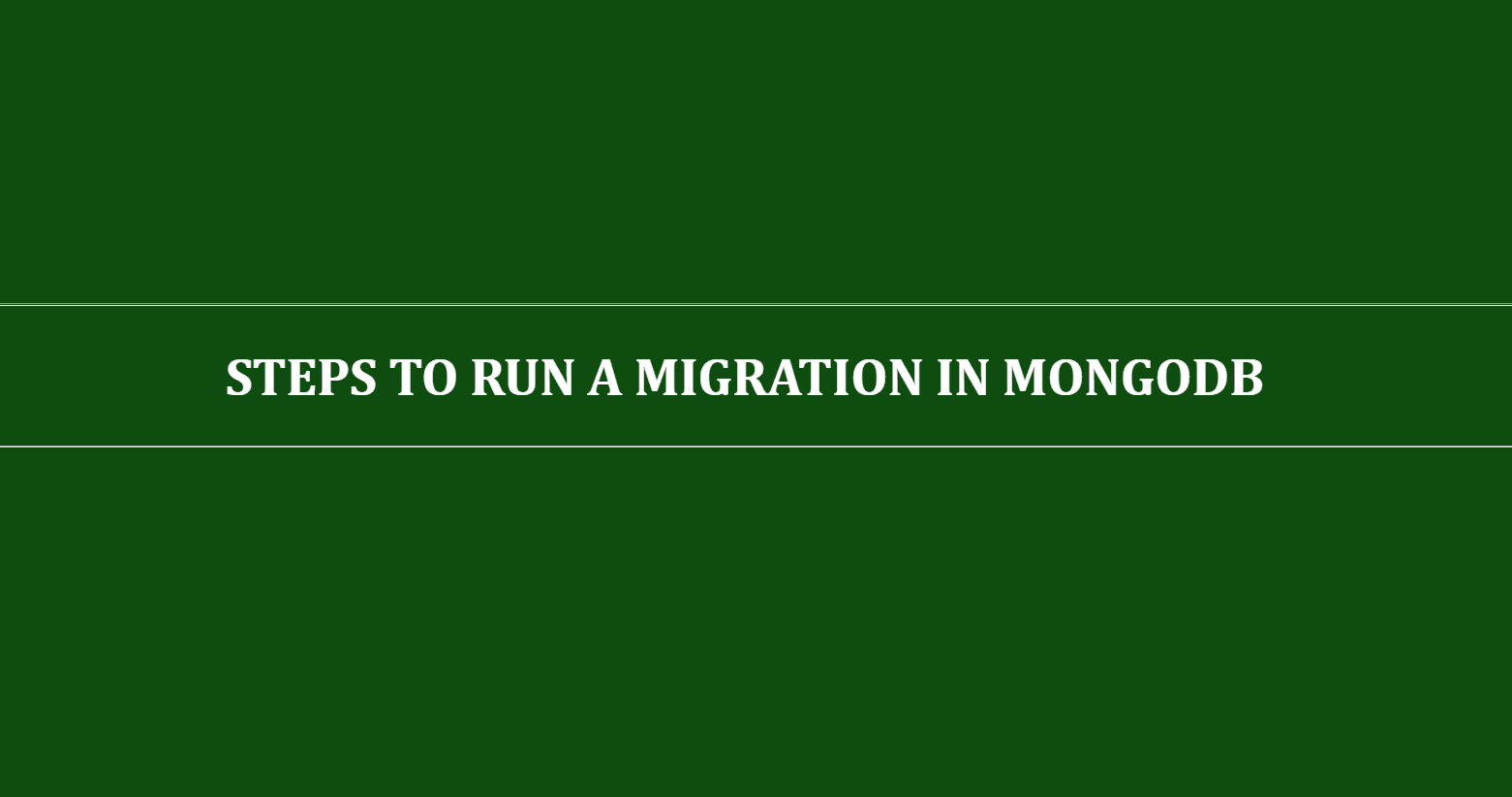 Migration in MongoDB